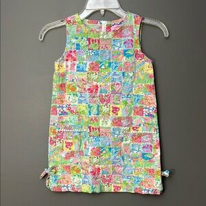 Lilly Pulitzer Colorful Patchwork Kids Casual Dress
